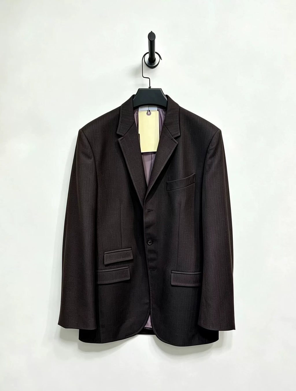 LEMAIRE iridescent dark striped coat