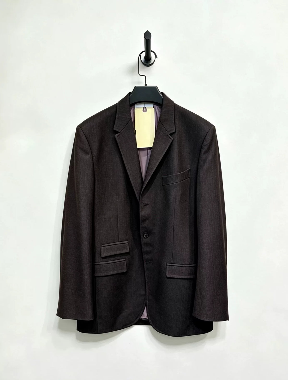 LEMAIRE iridescent dark striped coat