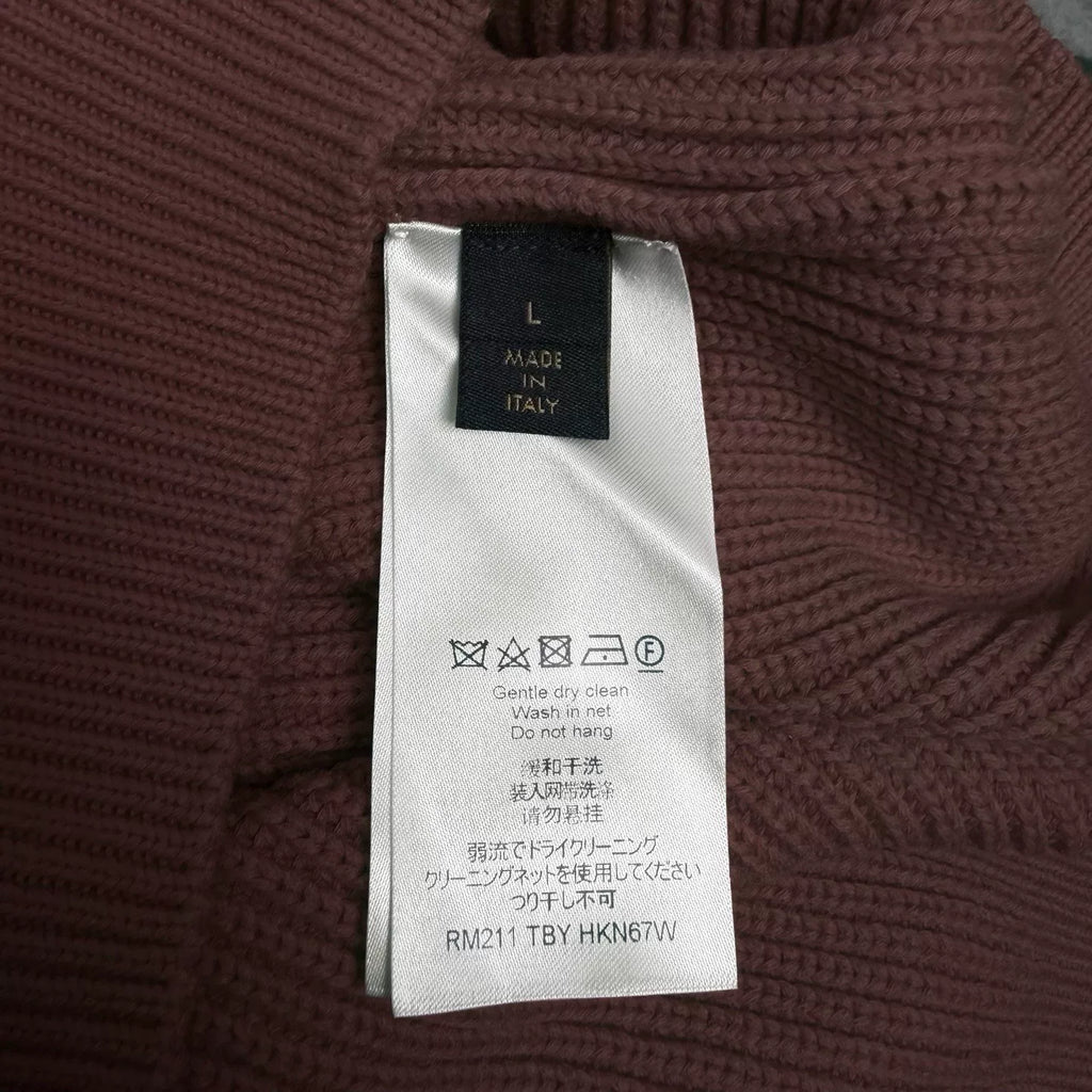 Louis Vuitton three-color patchwork striped knit sweater