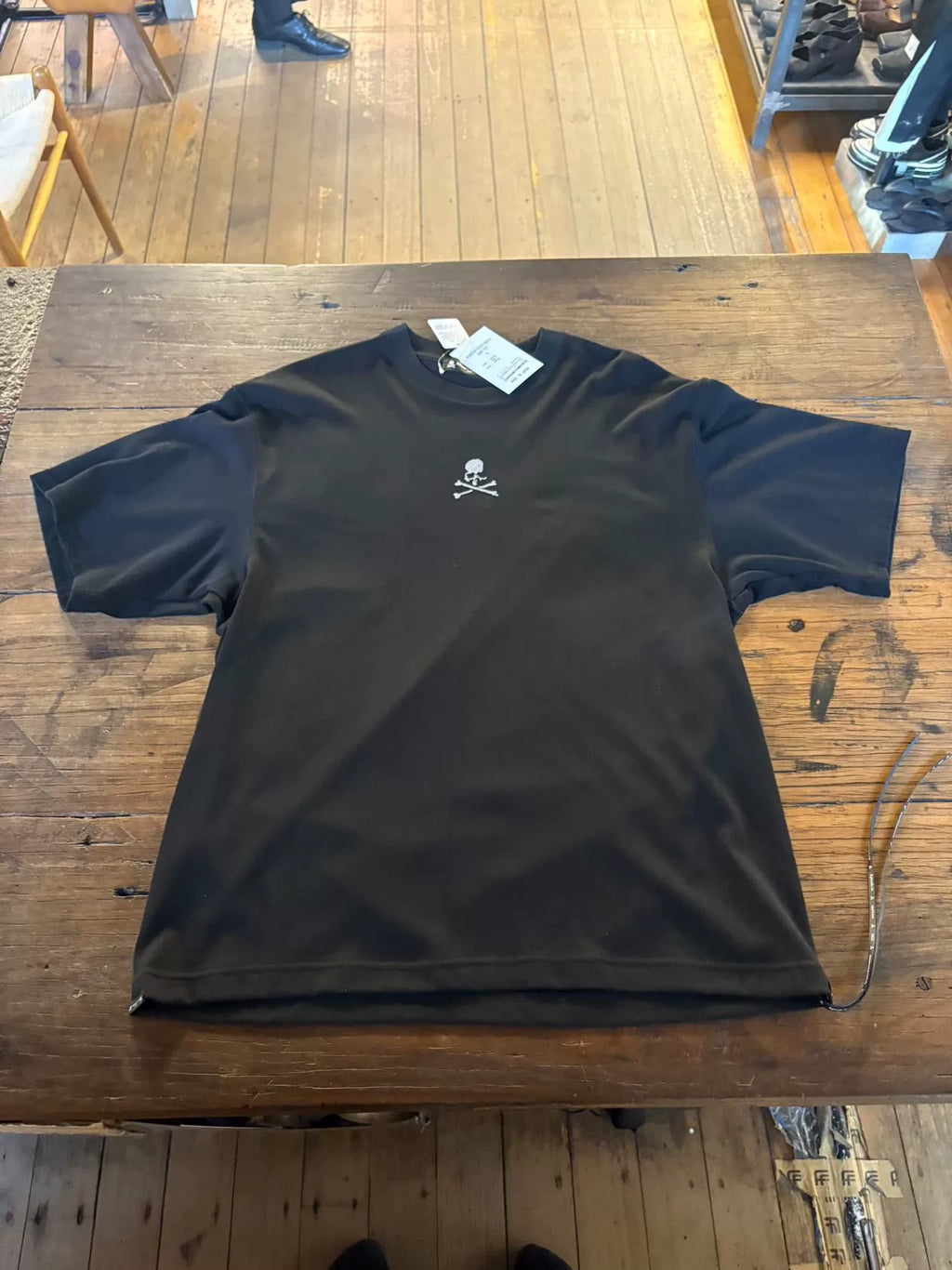 mastermind Japan SS25 Black Boxy Fit Loopwheel Cotton T-Shirt