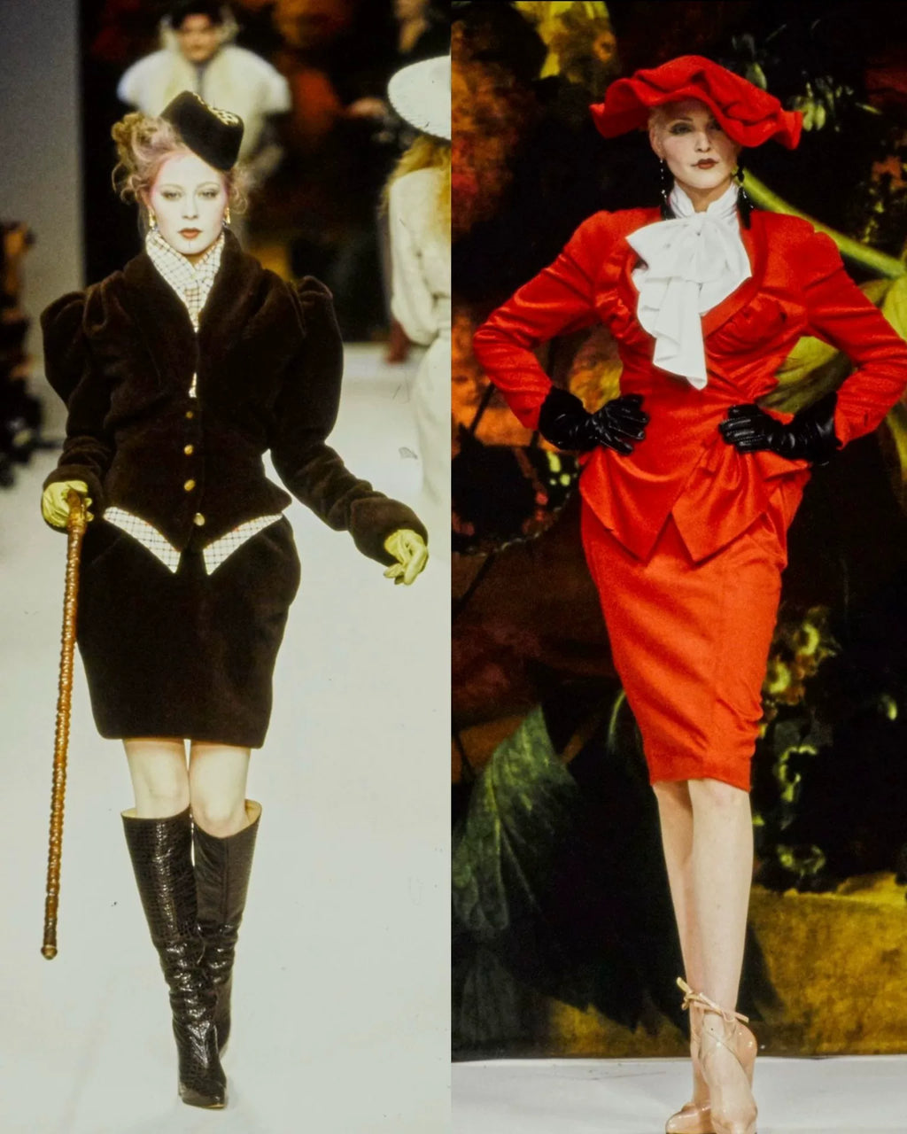 Vivienne Westwood 1995 Countess black velvet corset set