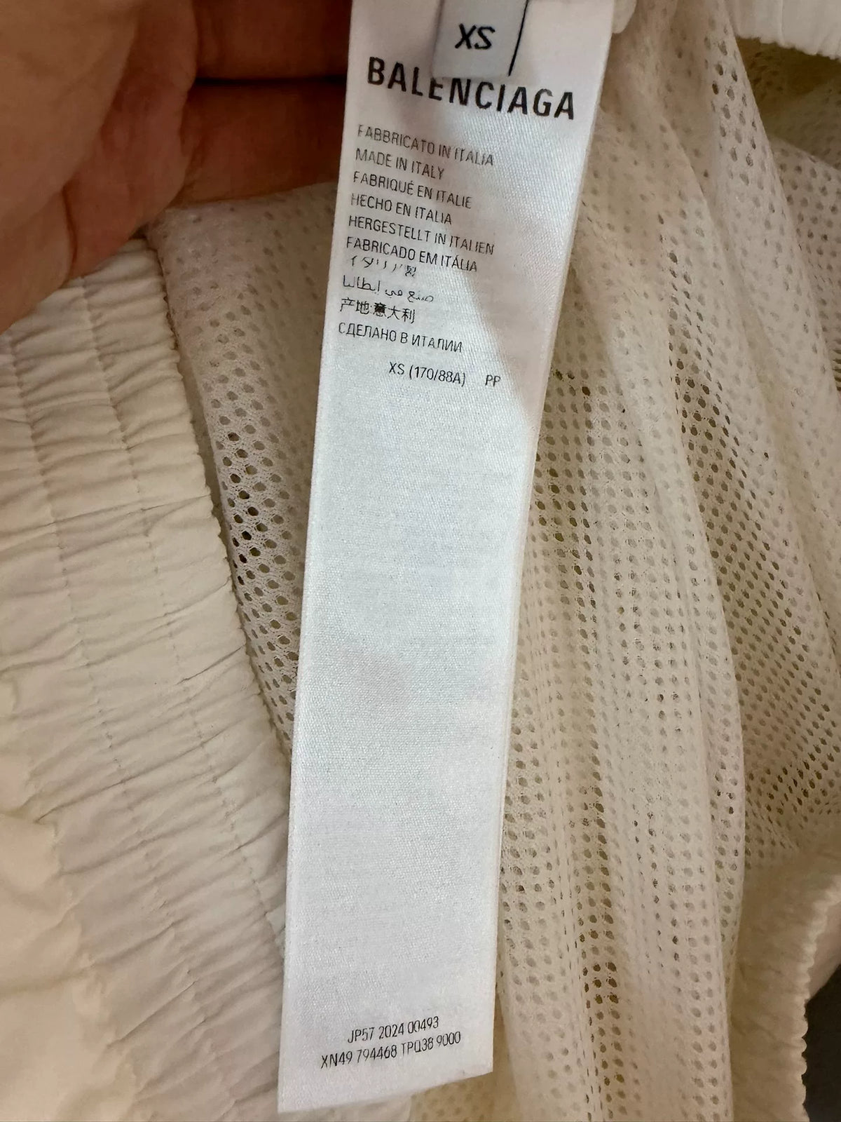Balenciaga White Tape Print Jacket