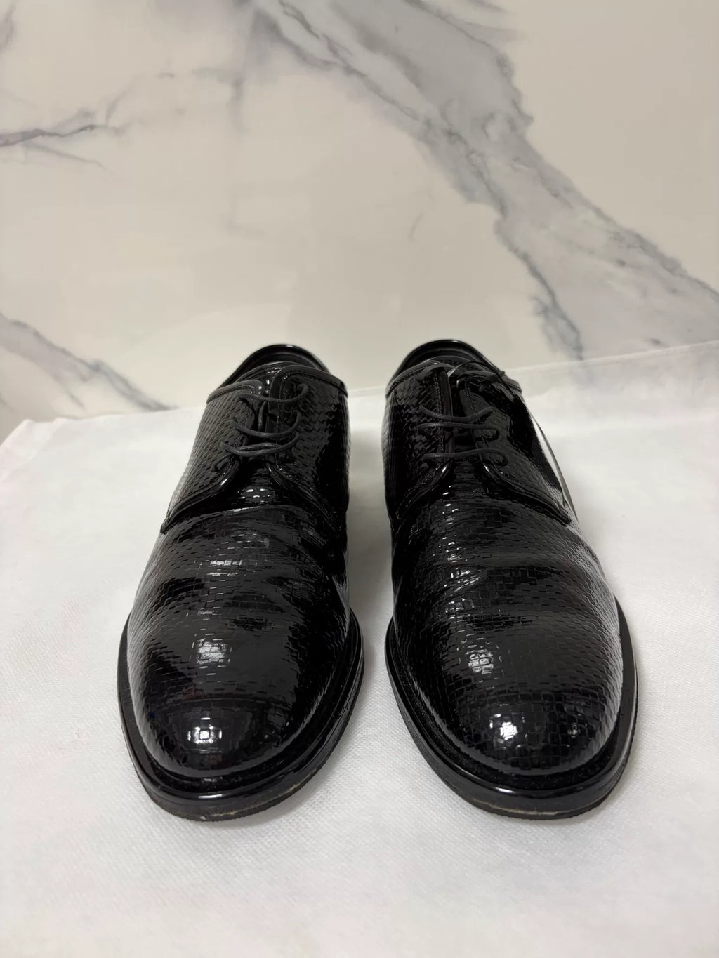Louis Vuitton Black Snake Print Leather Shoes