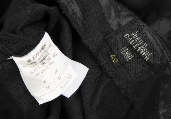 Jean Paul Gaultier Vintage Black Pattern Skirt