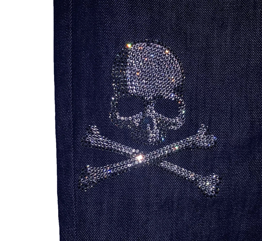 Mastermind Japan Rhinestone Mainline 14SS Gold Isetan On Jeans