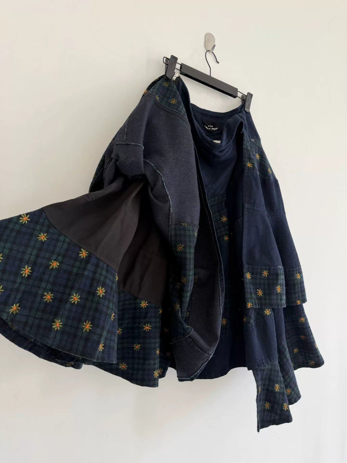 Comme Des Garcons Rei Kawakubo 2017 Tricot line patchwork embroidered skirt