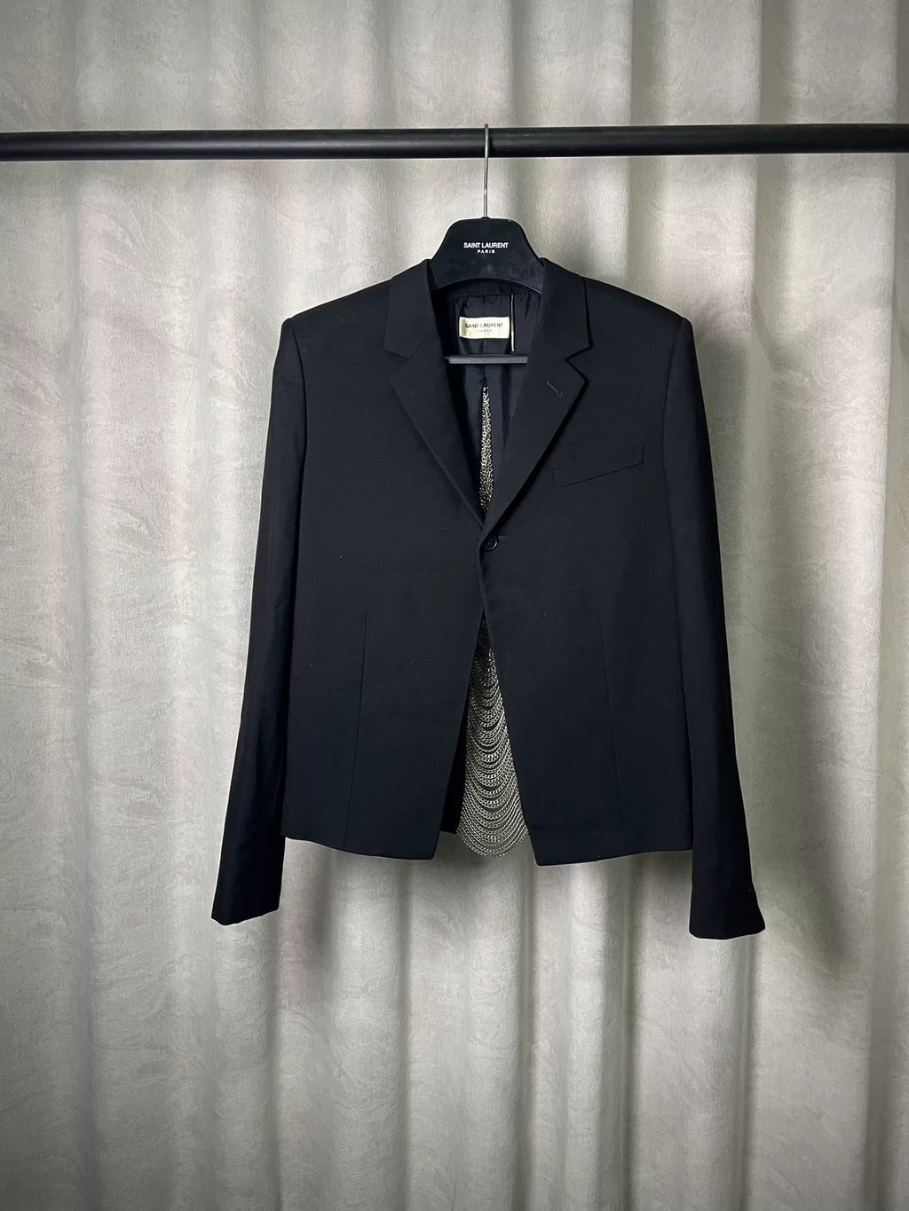 Saint Laurent Paris 14SS Wool Cuban Chain Blazer