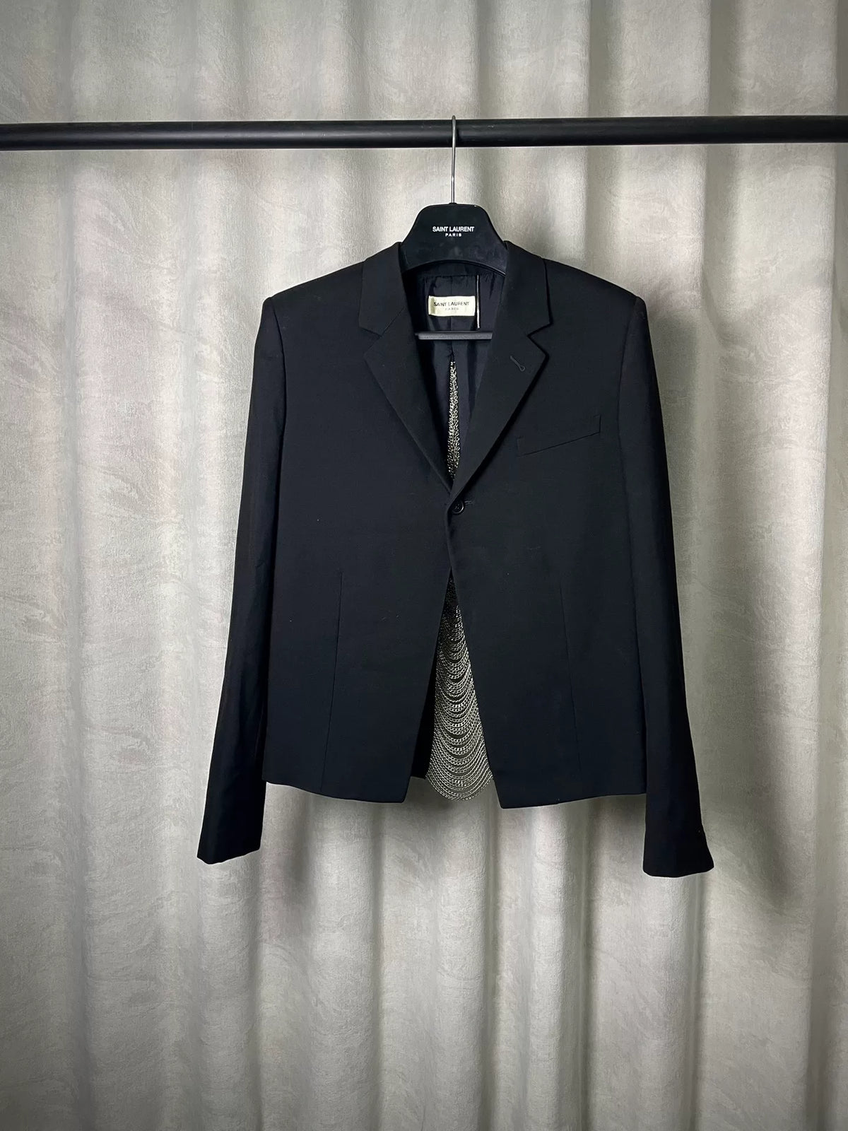 Saint Laurent Paris 14SS Wool Cuban Chain Blazer