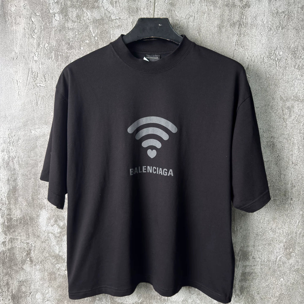 Balenciaga Heart Wifi Short Sleeve Top