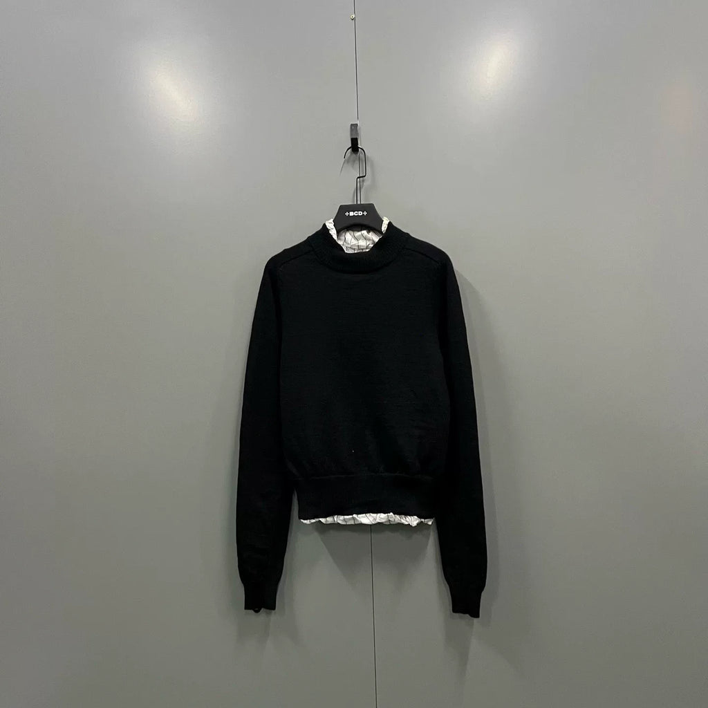 Maison Margiela Distressed Patchwork Knit Sweater