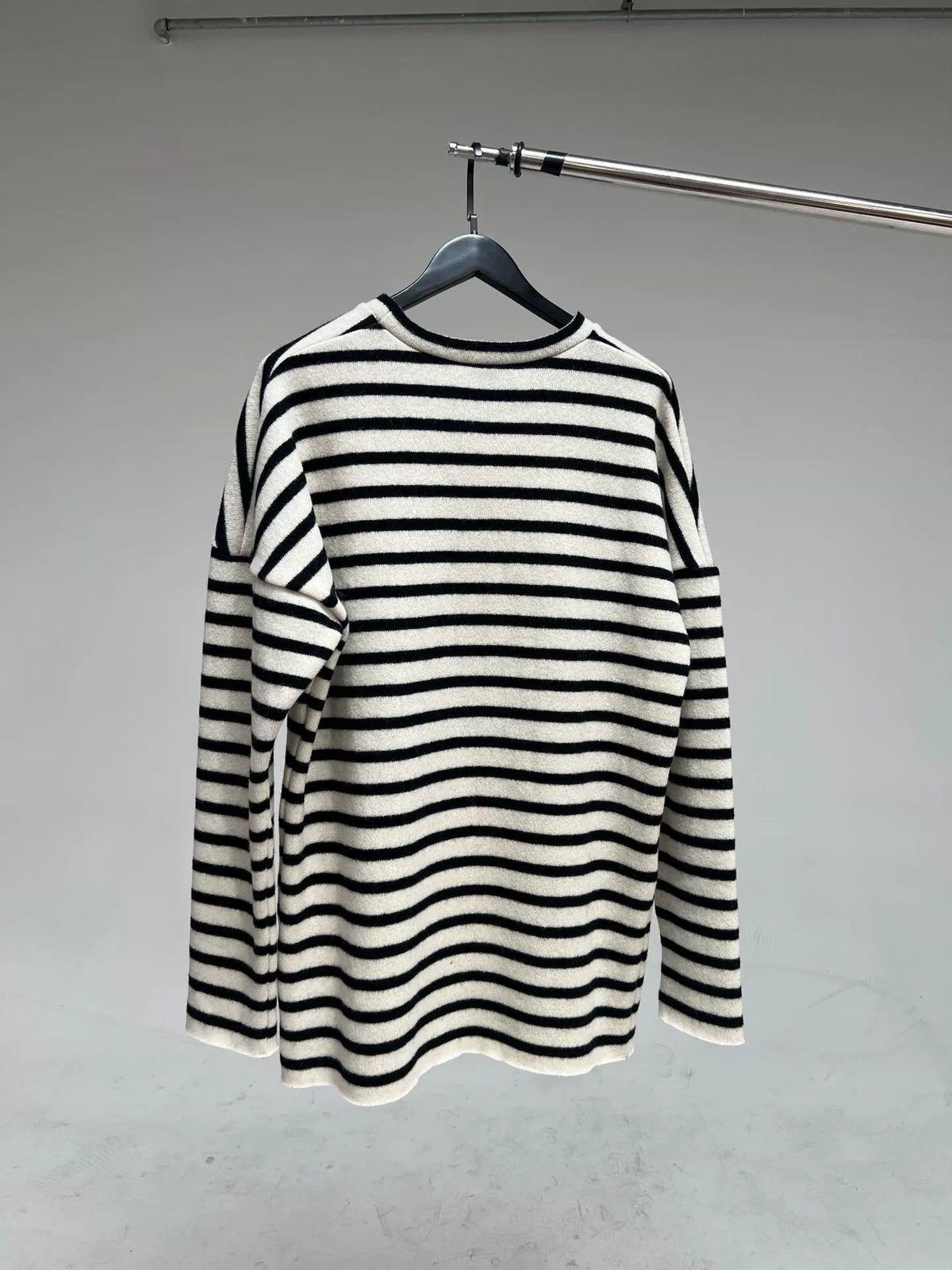 Raf Simons Archive Redux Poetry Patch Striped Wool Long-Sleeve