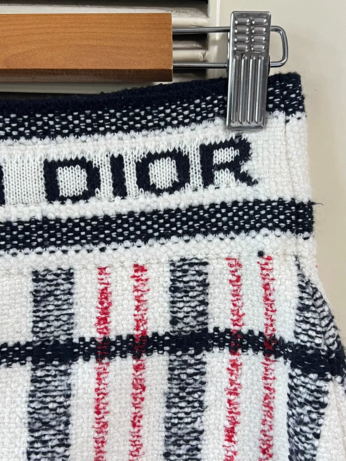 Dior Check Pattern Skirt