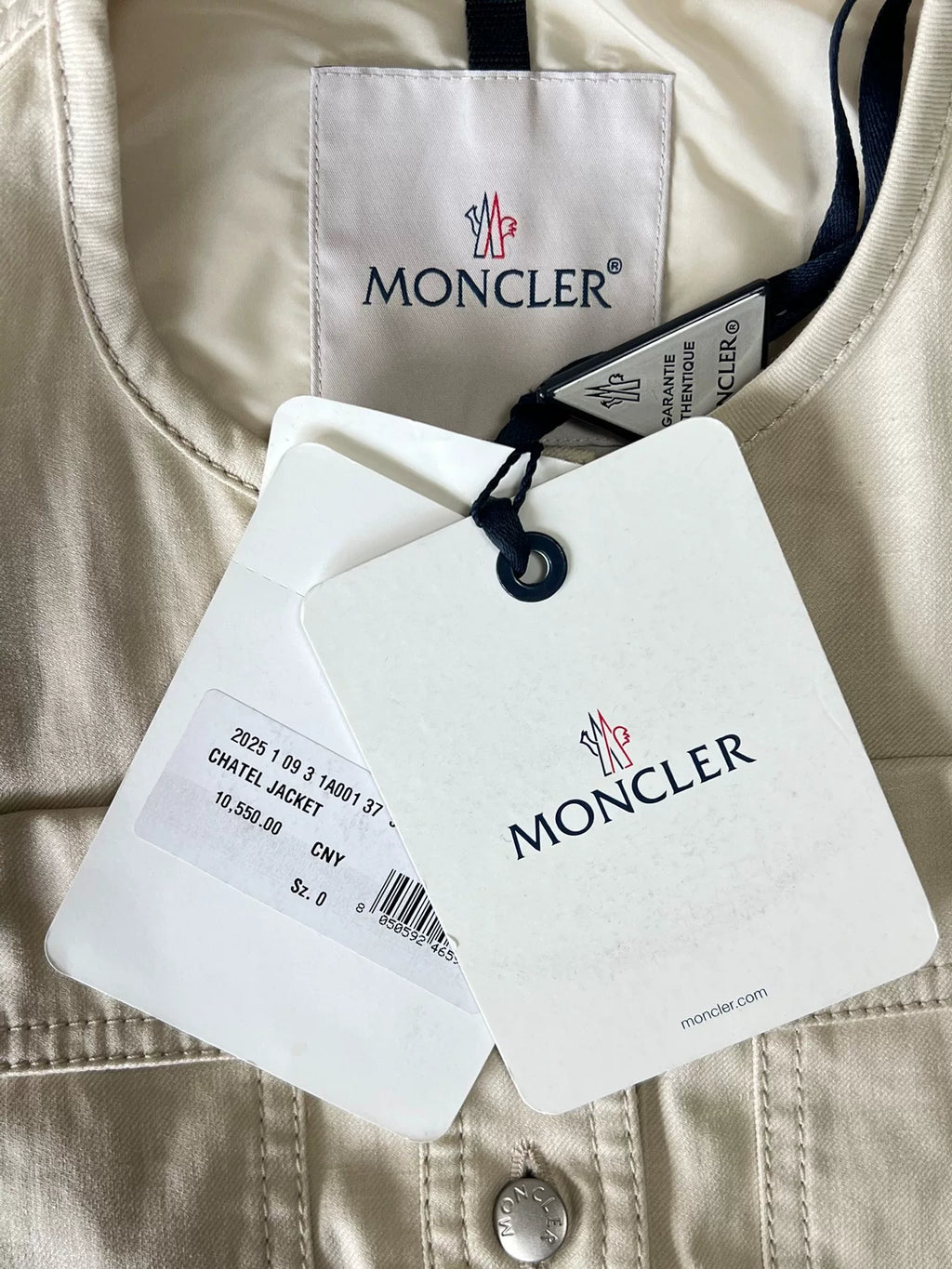 Moncler women's cropped denim jacket