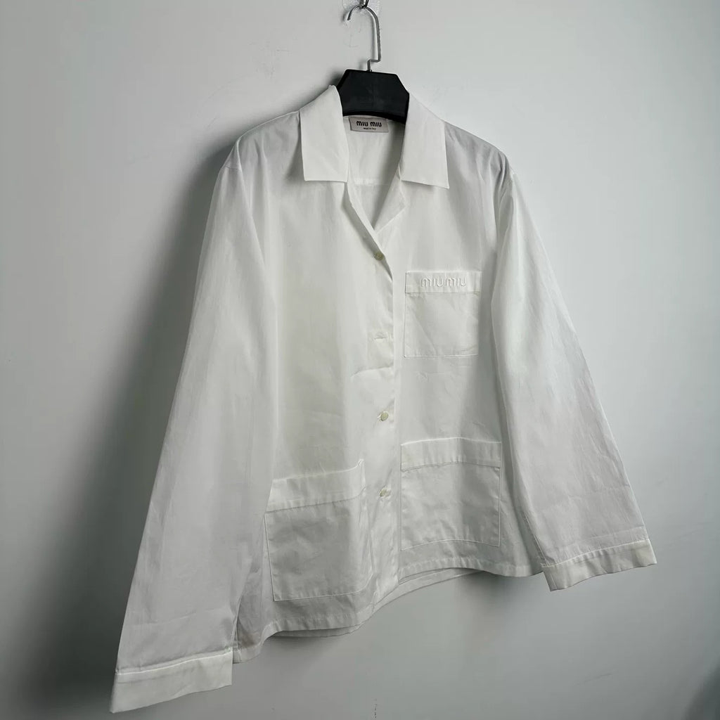 Miu Miu Poplin Long Sleeve Shirt