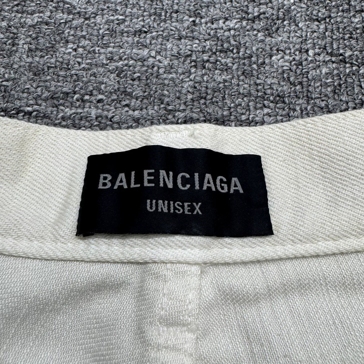 Balenciaga Black Paint-Splatter Distressed Wide-Leg Jeans
