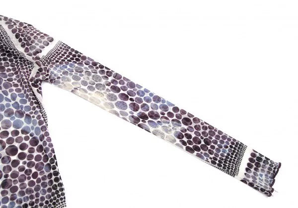 Jean Paul Gaultier Vintage Purple Polka Dot Mesh Top