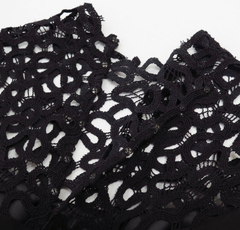 1990s Thierry Mugler Lace Cut-Out Dress