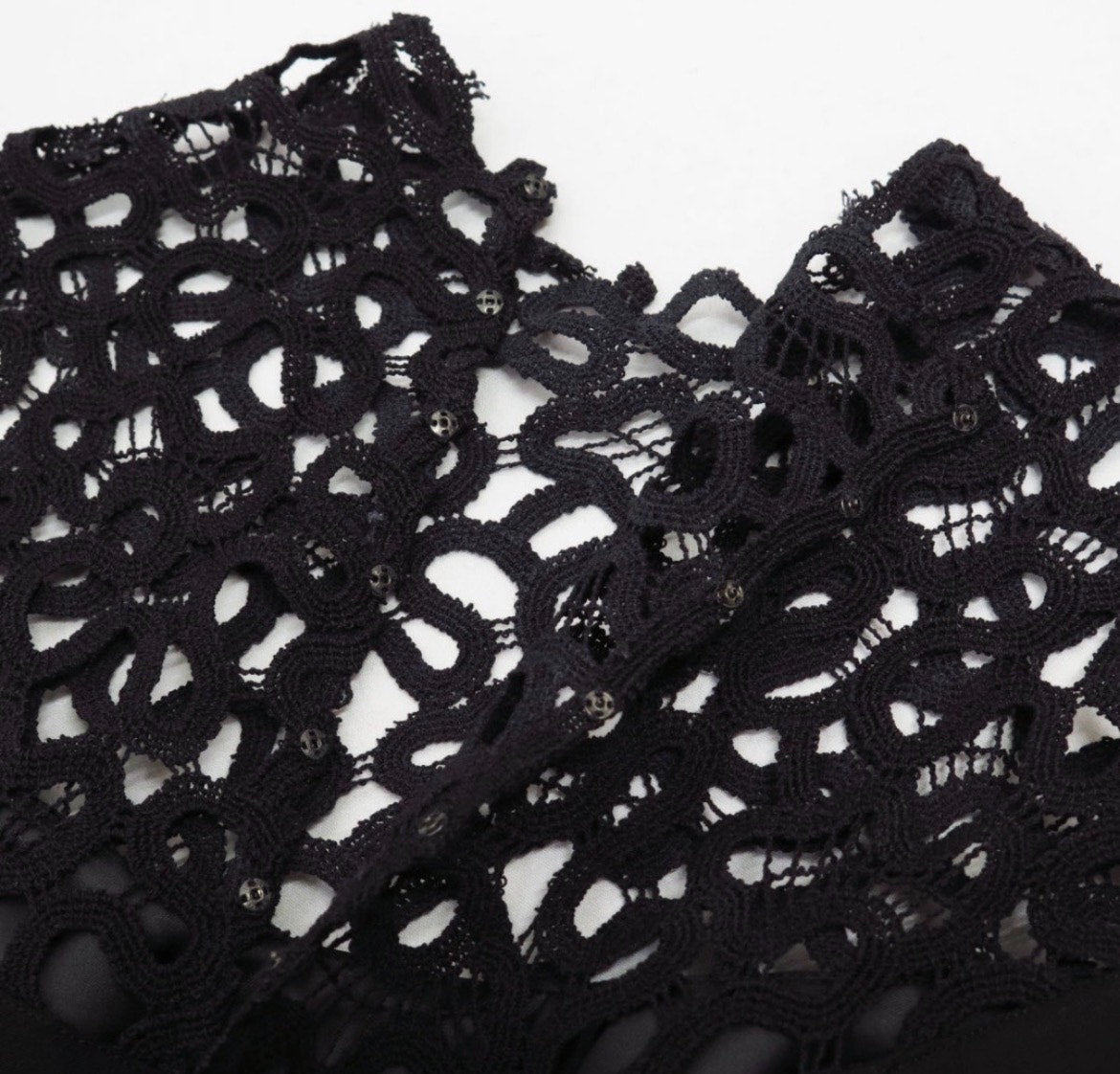 1990s Thierry Mugler Lace Cut-Out Dress