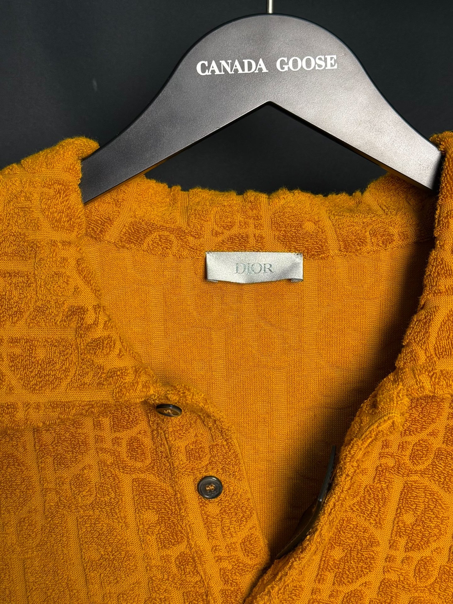 Dior Yellow Oblique Terry Polo Shirt