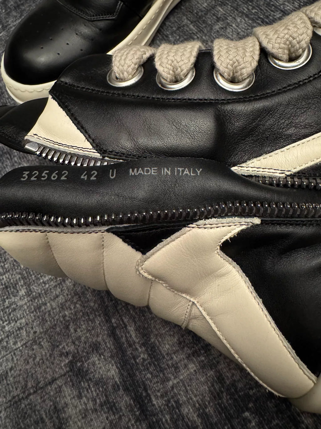 Rick Owens leather high-top sneakers