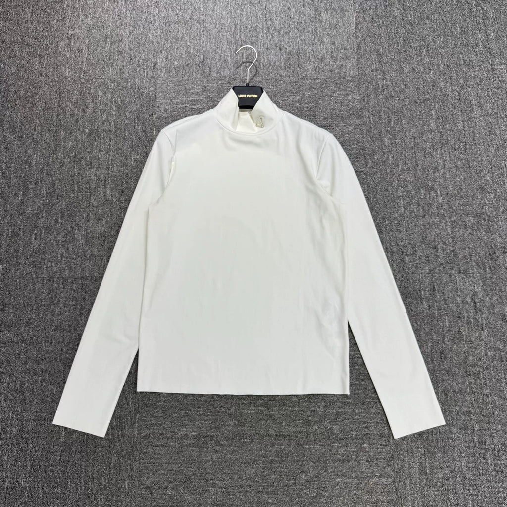 Prada Triangle Logo Slim-Fit Long-Sleeve Top