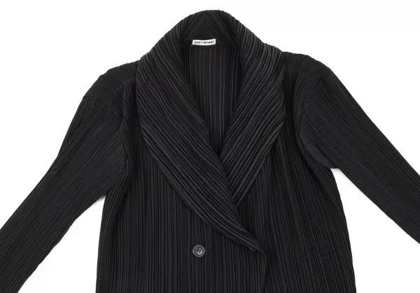 Issey Miyake 1990s Tuxedo Collar Pleated Jacket
