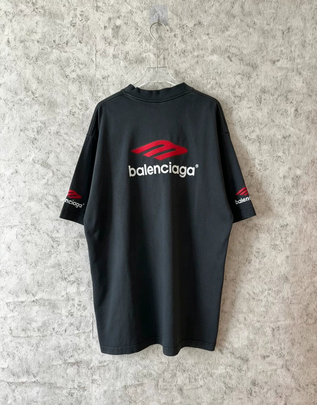 Balenciaga 3b Embroidered Short Sleeve Shirt