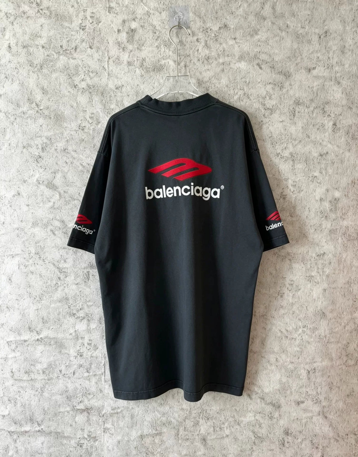 Balenciaga 3b Embroidered Short Sleeve Shirt