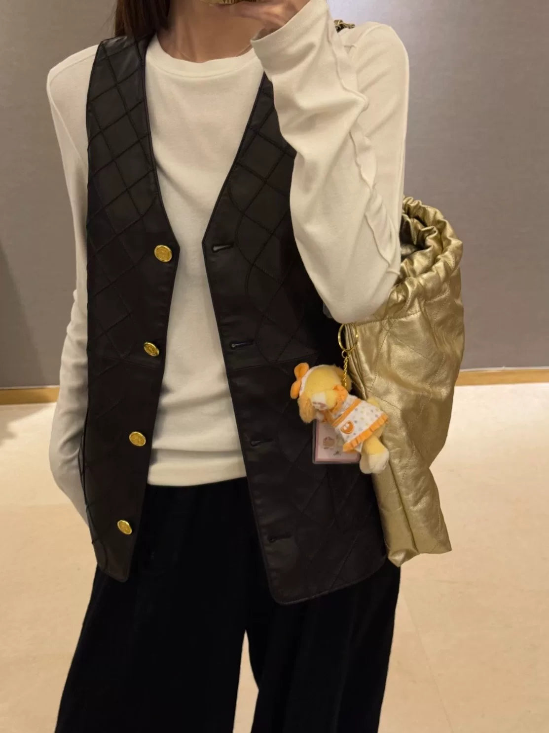 Prada Sports Label Crossbody Gold Bag