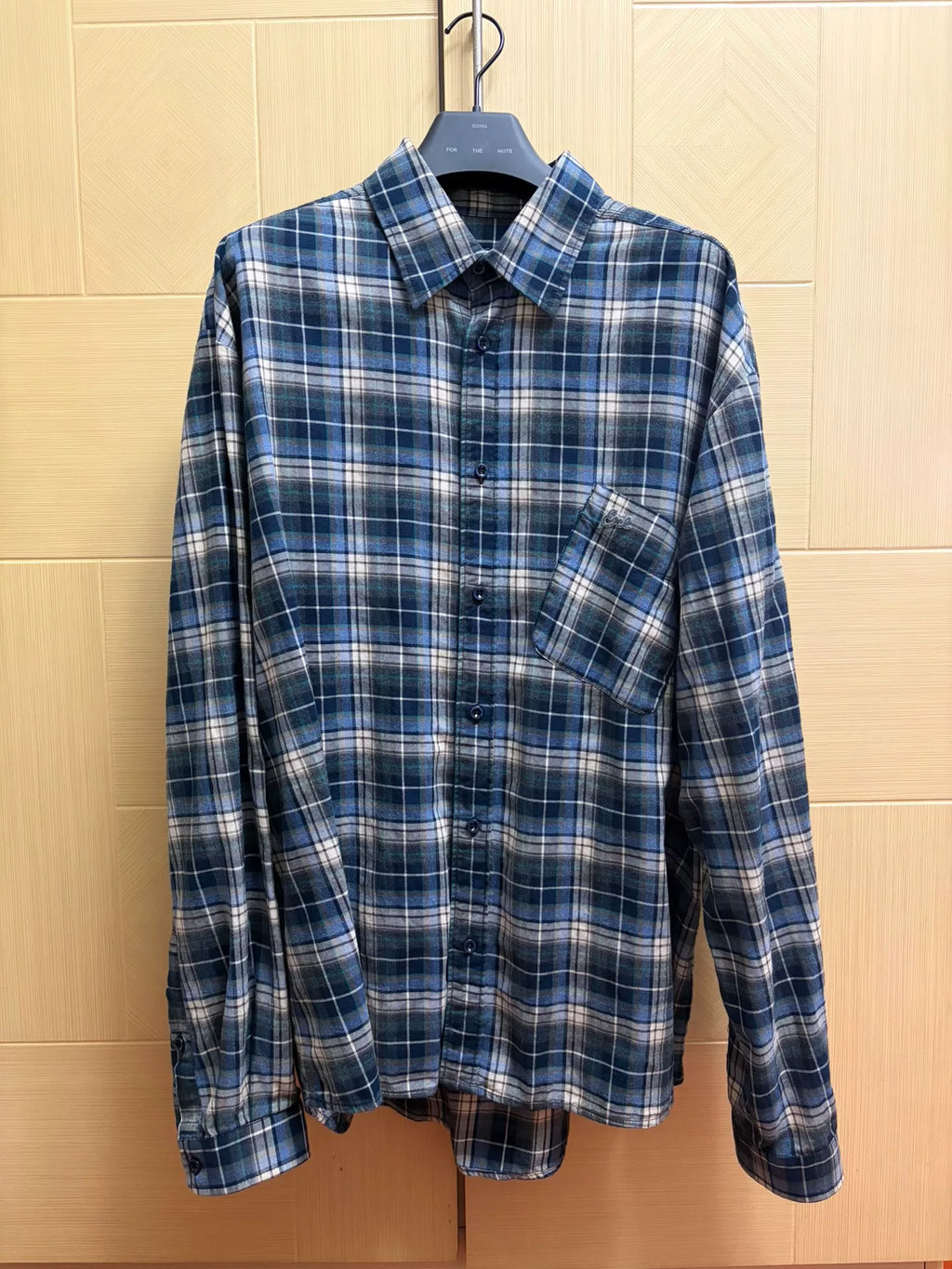 Erl Blue Plaid Shirt