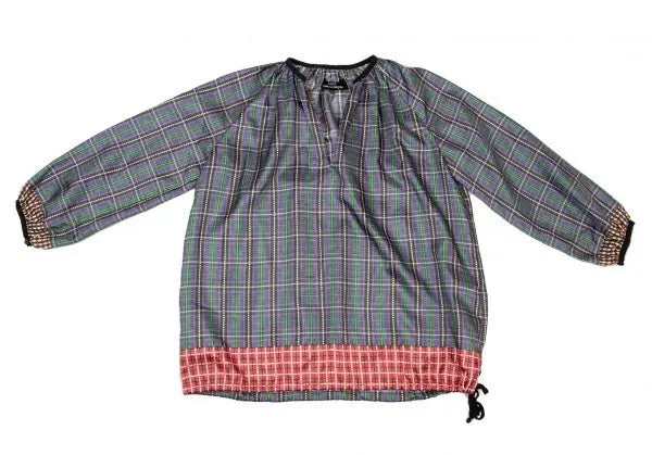 COMME des GARCONS Vintage Grey Plaid Top
