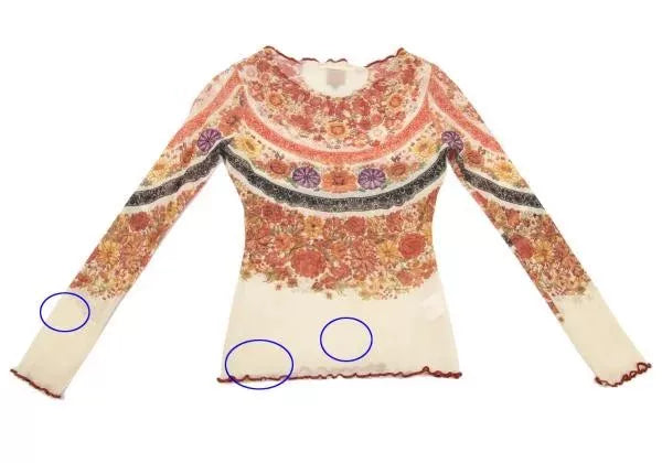 Jean Paul Gaultier Vintage White Floral Mesh Top