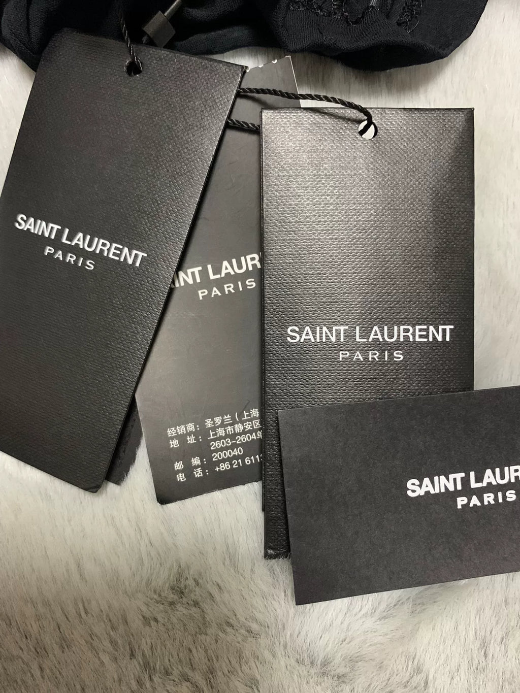 Saint Laurent 23SS Runway Black V-Neck Shirt