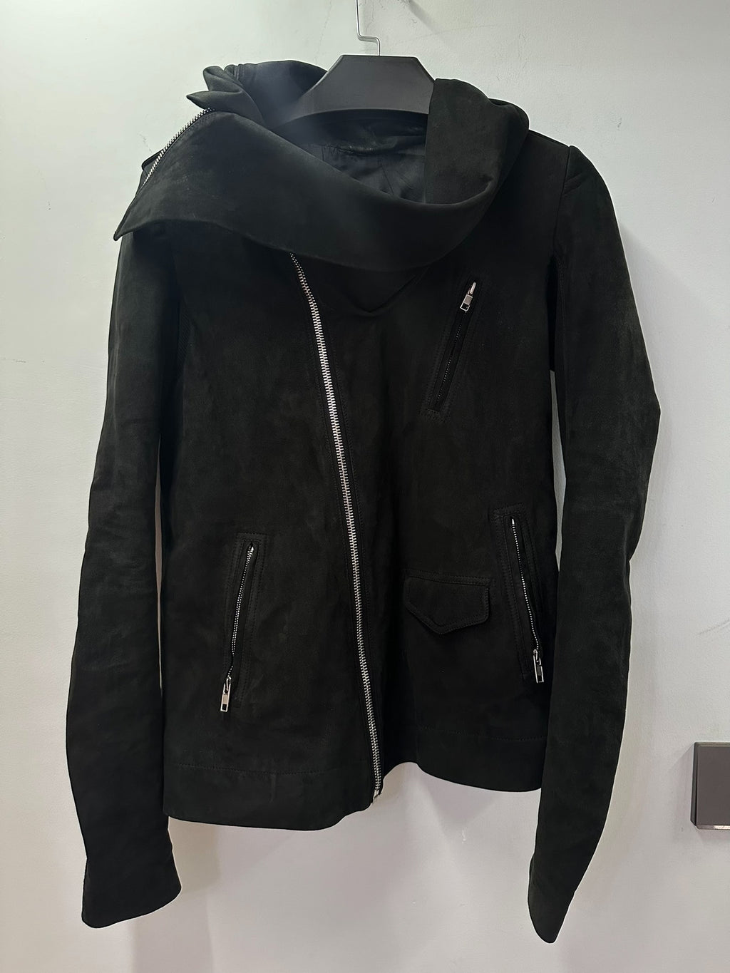 Rick Owens biker leather jacket