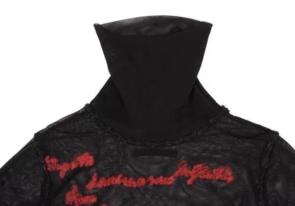 Jean Paul Gaultier Vintage Black Patterned Mesh Top