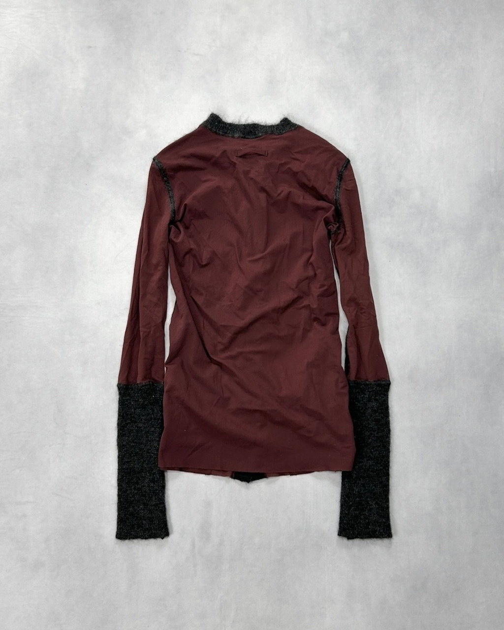 Jean Paul Gaultier Faux Fur Mesh Knit Sweater