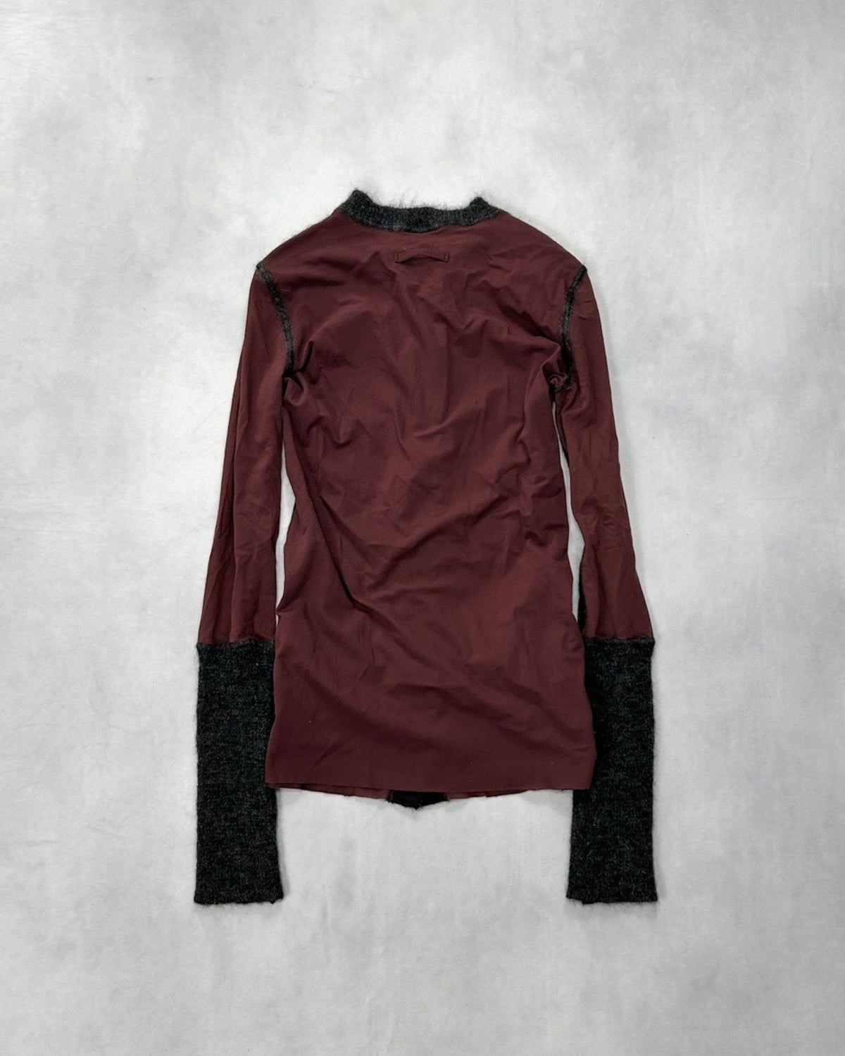 Jean Paul Gaultier Faux Fur Mesh Knit Sweater