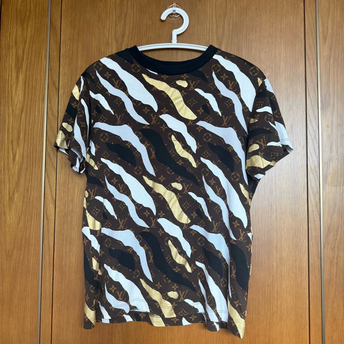 Louis Vuitton Camouflage Full Print Short Sleeve Top