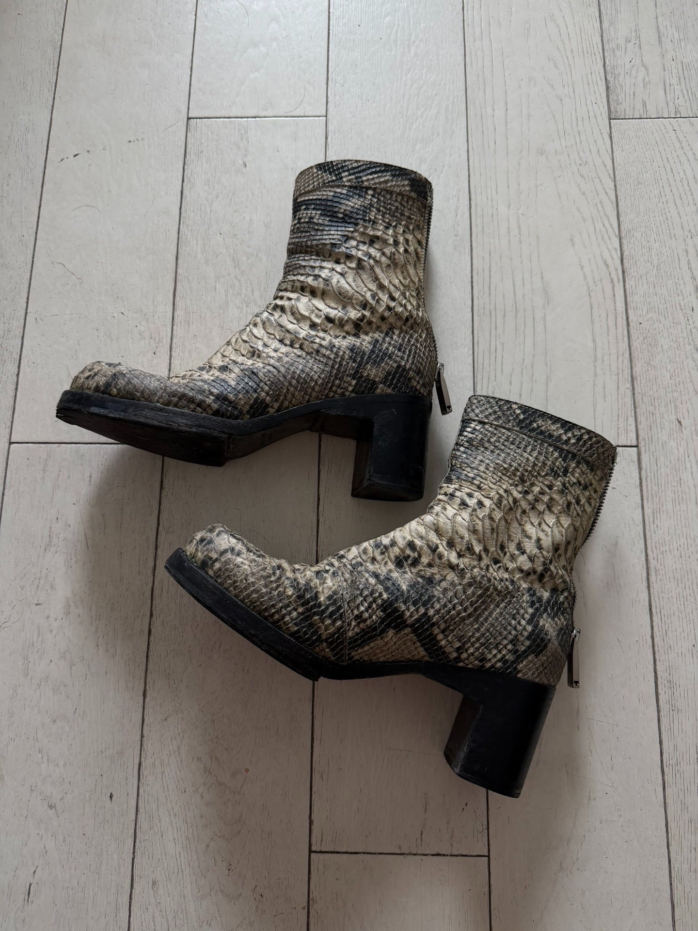 Alyx 9sm Snake Print Lace-Up Boots
