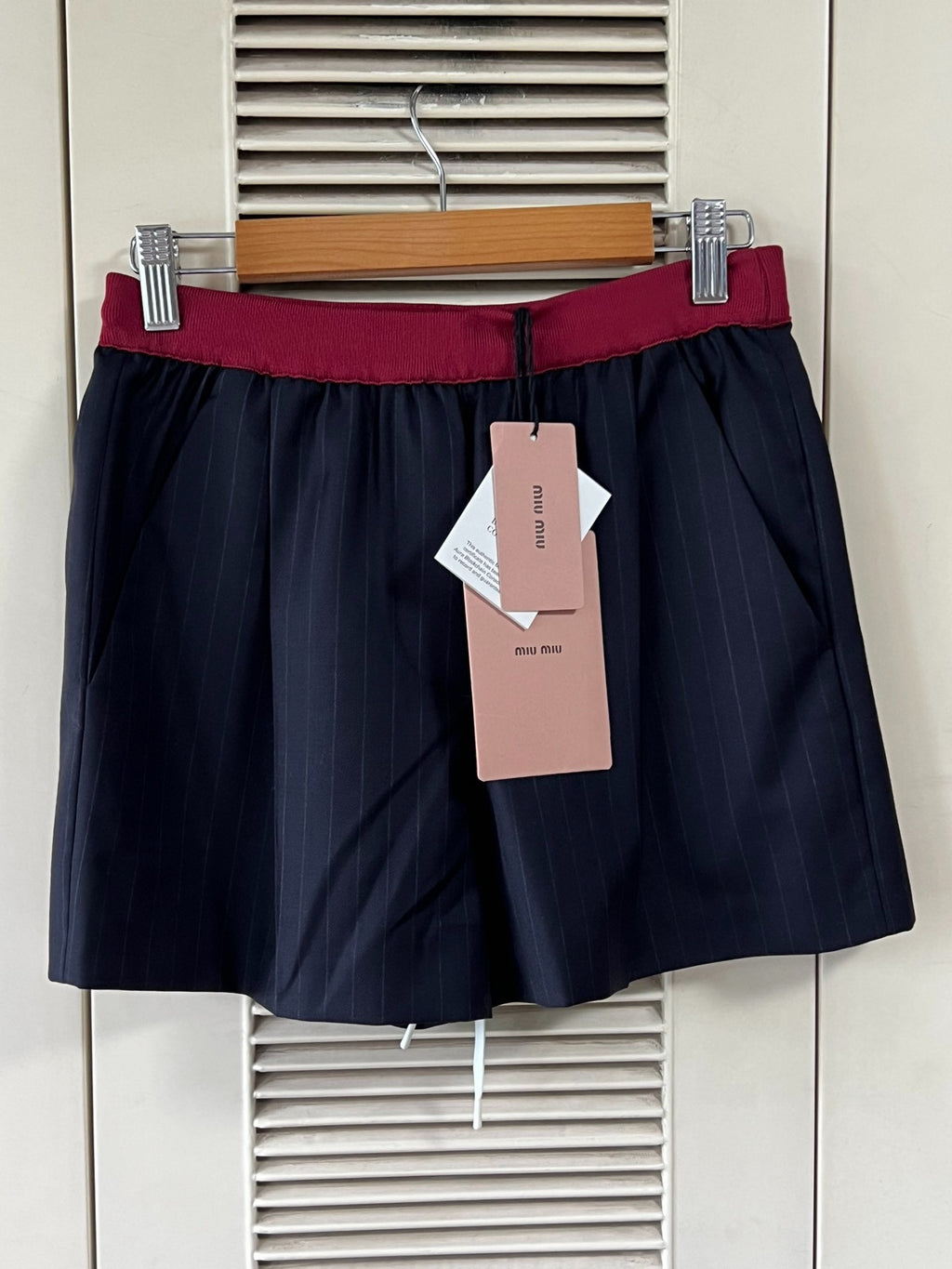 Miu Miu Pinstripe Shorts