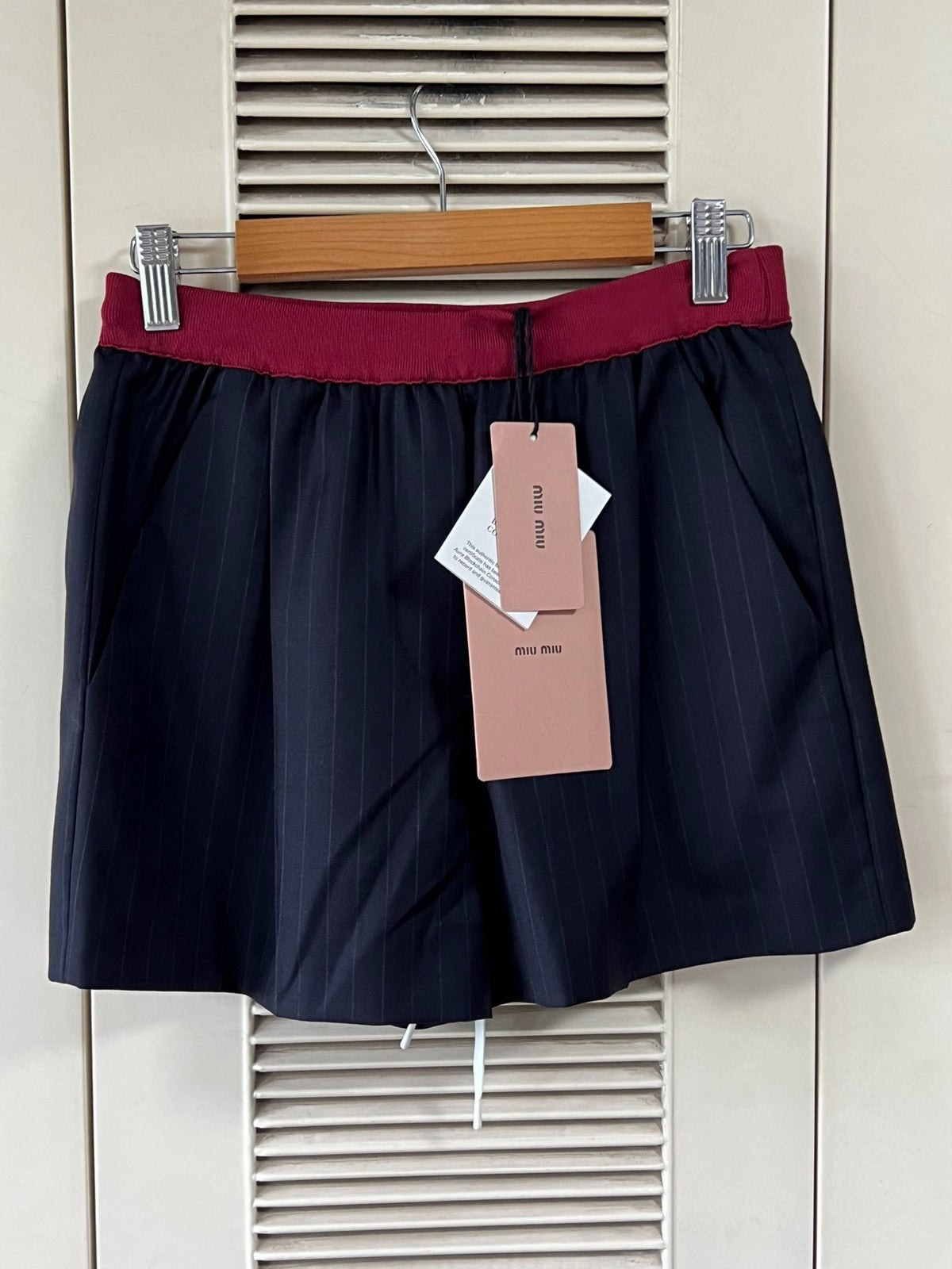 Miu Miu Pinstripe Shorts