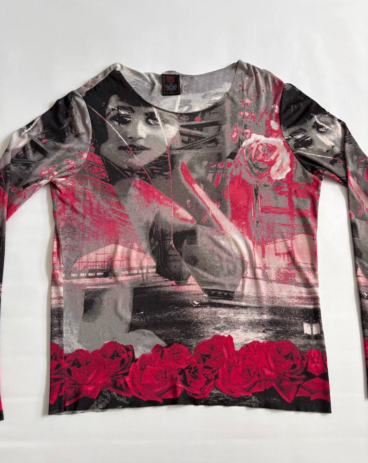 Jean Paul Gaultier Vintage Portrait Print Top