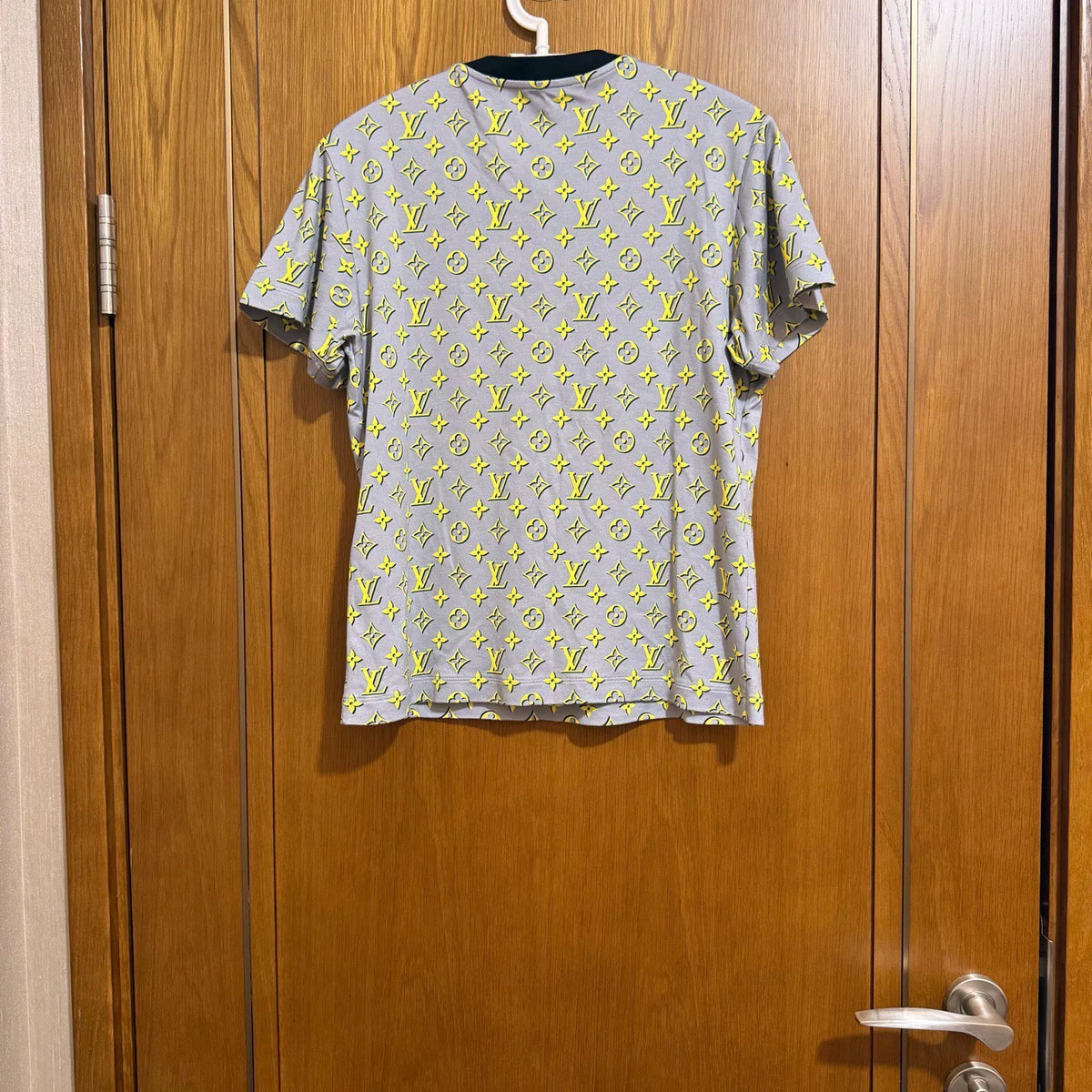 Louis Vuitton Fluorescent Yellow Chain Print Short Sleeve Top