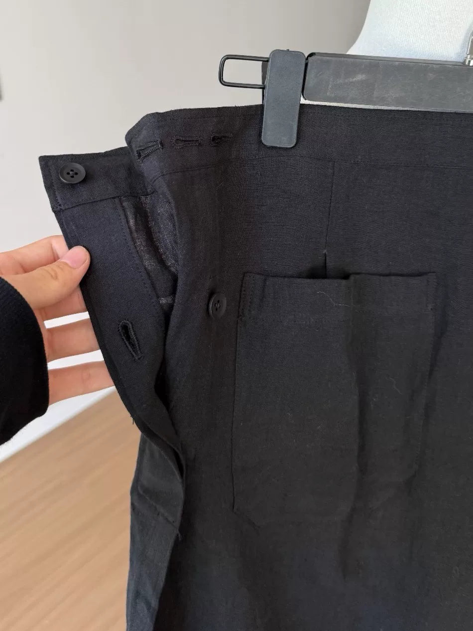 Yohji Yamamoto SS24 Linen Wrap Top