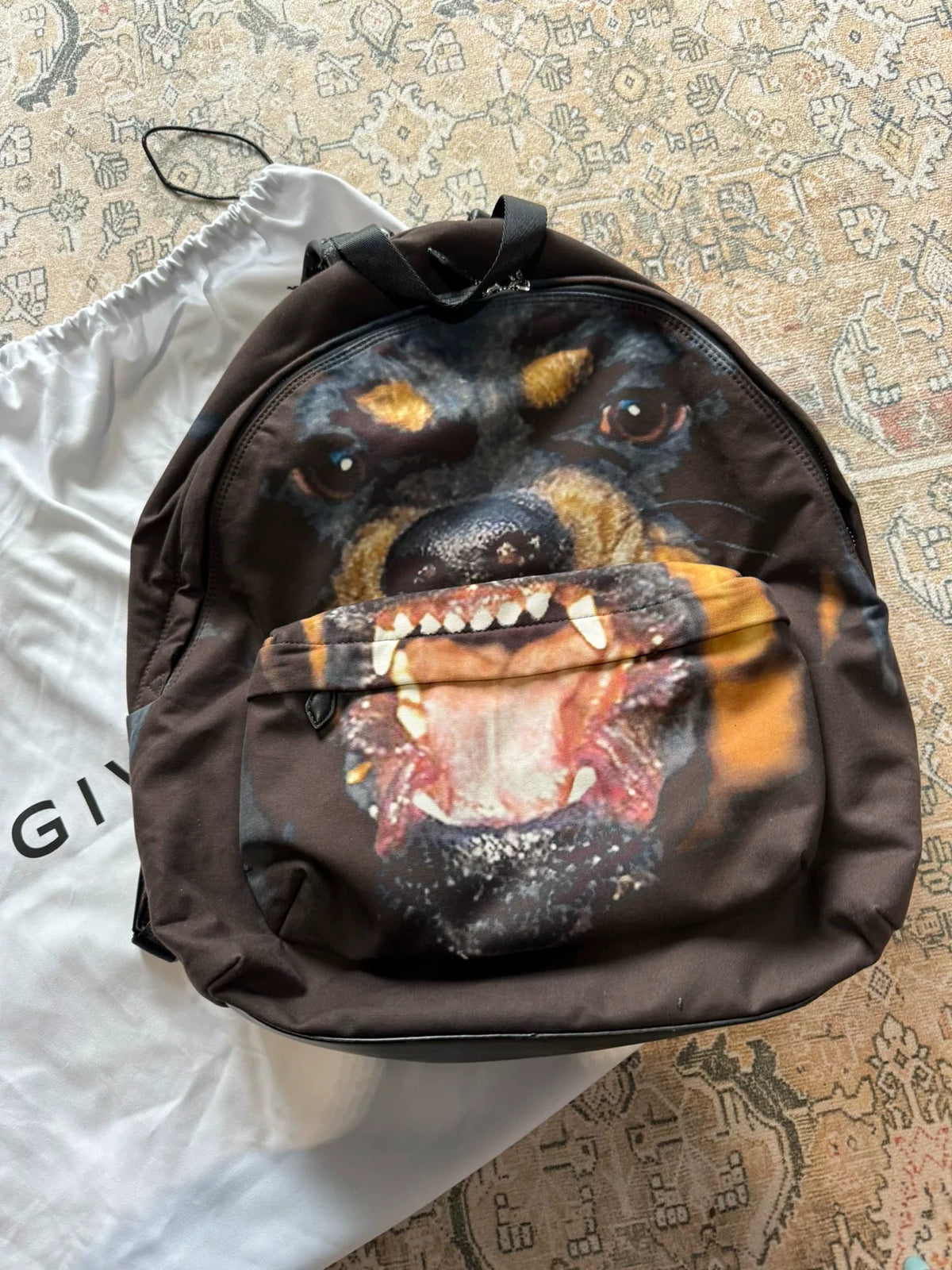 Givenchy Dark Dog Head Print Backpack