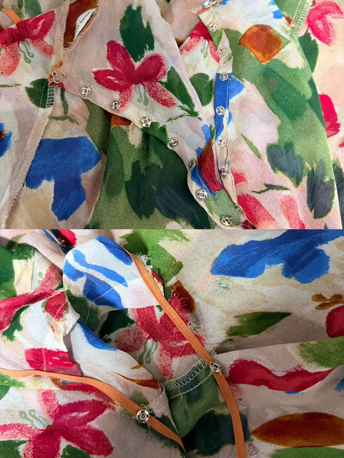 Dries Van Noten 2001 Spring/Summer graffiti print top and skirt set