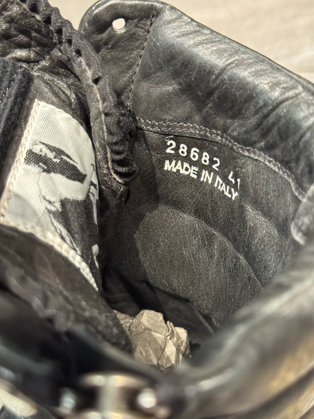 Rick Owens Cargo Basket Leather Boots
