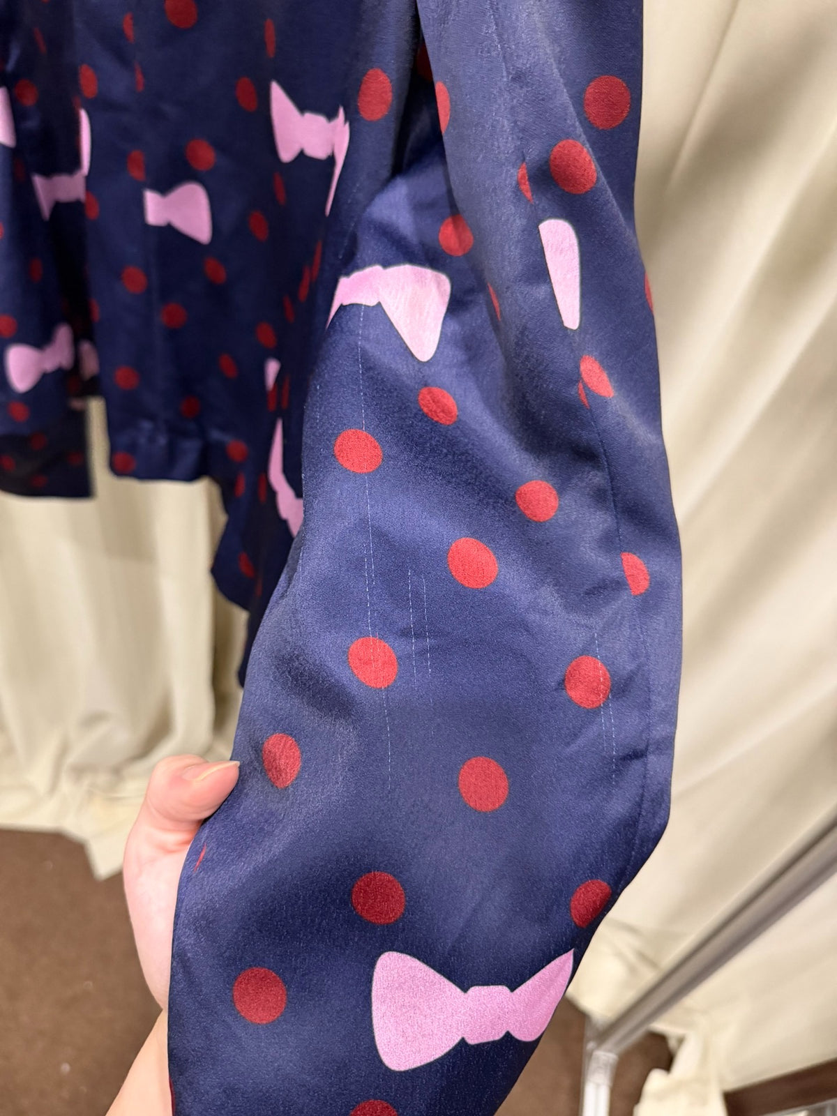 Comme des Garçons cdg girl ingot collar candy bow polka dot silk jacket