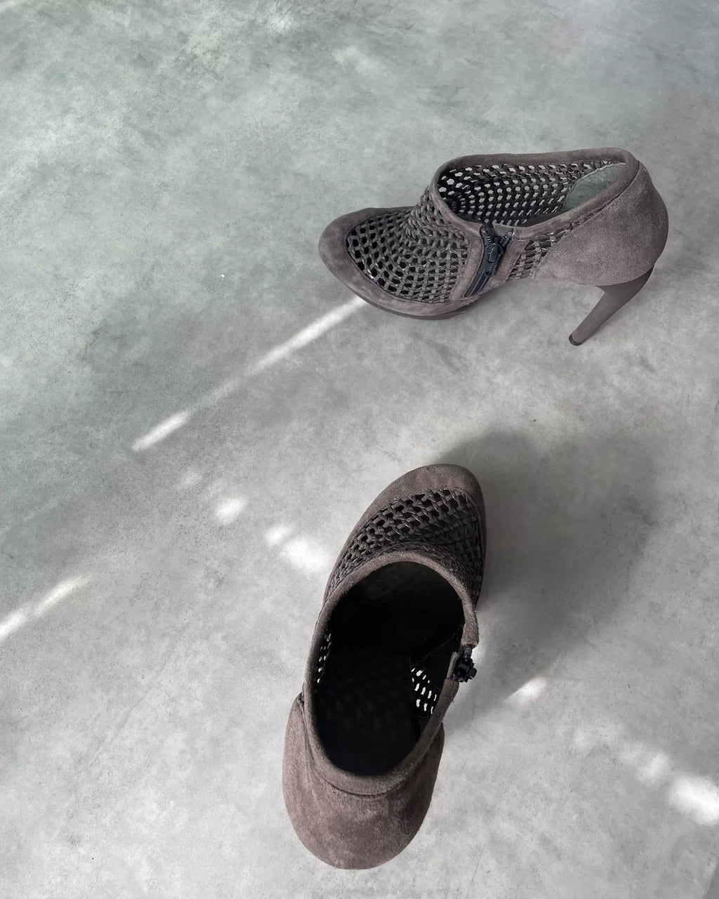 Balenciaga AW09 Suede Mesh Heels
