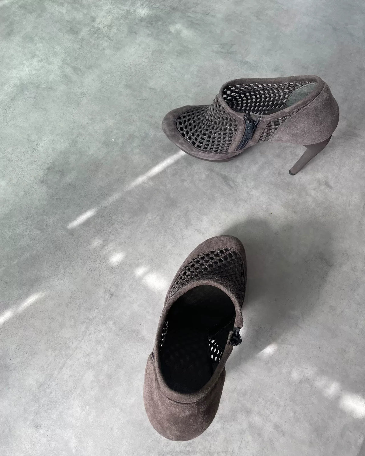 Balenciaga AW09 Suede Mesh Heels